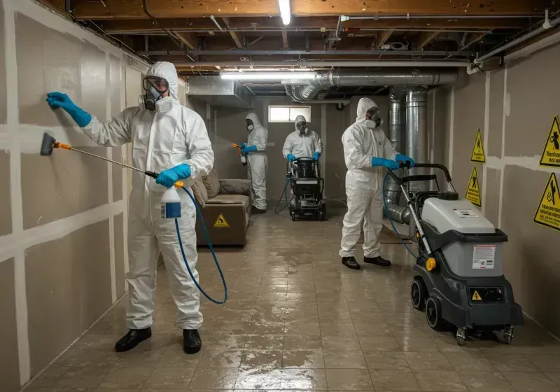 Basement Moisture Removal and Structural Drying process in Jefferson County, WA